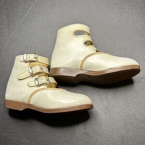 Stylish Cream Kids Shoes with Buckle Straps